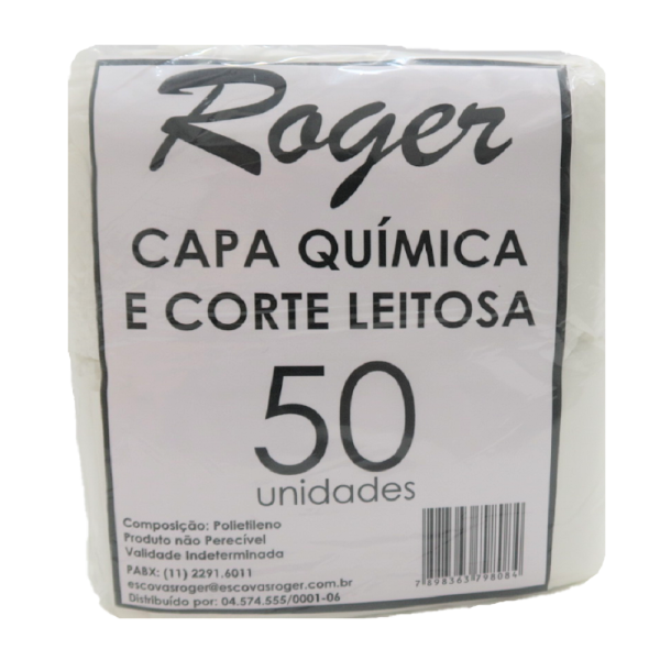 Capa Química e Corte Leitosa Descartável Roger com 50 unid.